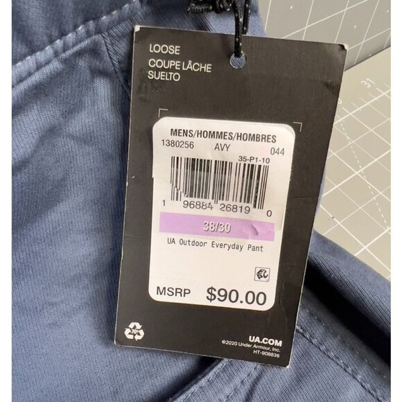 Under Armour Men's Outdoor Casual Pants 38X30 Downpour Gray Loose Fit New - Picture 3 of 6